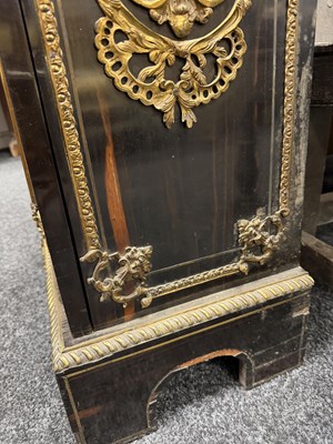 Lot 1534 - A 19TH CENTURY BOULLE TORTOISESHELL AND COROMANDEL SIDE CABINET