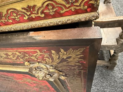 Lot 1534 - A 19TH CENTURY BOULLE TORTOISESHELL AND COROMANDEL SIDE CABINET