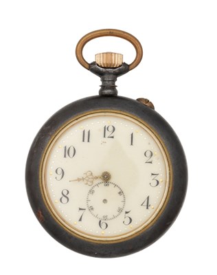 Lot 509 - AN EARLY 20TH CENTURY SWISS GUNMETAL OPEN FACE EROTIC AUTOMATON POCKET WATCH