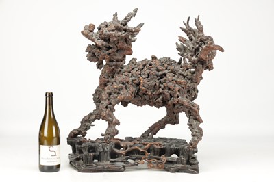 Lot 777 - A 19TH CENTURY CHINESE ROOTWOOD SCULPTURE