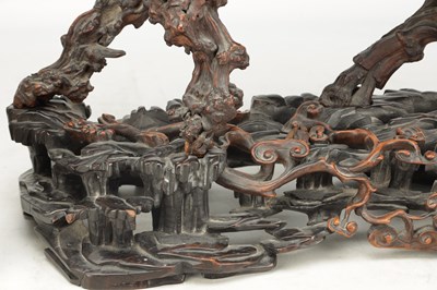Lot 777 - A 19TH CENTURY CHINESE ROOTWOOD SCULPTURE