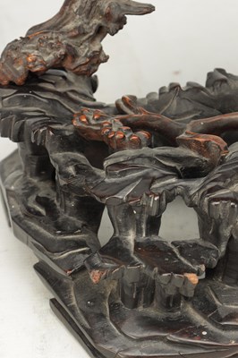 Lot 777 - A 19TH CENTURY CHINESE ROOTWOOD SCULPTURE