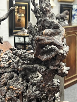 Lot 777 - A 19TH CENTURY CHINESE ROOTWOOD SCULPTURE