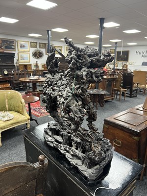 Lot 777 - A 19TH CENTURY CHINESE ROOTWOOD SCULPTURE