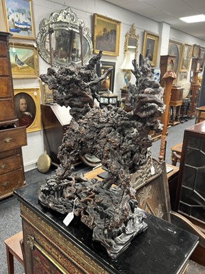 Lot 777 - A 19TH CENTURY CHINESE ROOTWOOD SCULPTURE