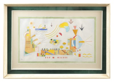 Lot 876 - WASSILY KANDINSKY (RUSSIAN, 1866-1944) A WATERCOLOUR ON PAPER 'MILD PROCESS'