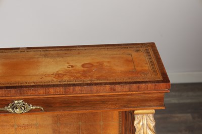 Lot 1497 - A REGENCY ROSEWOOD CONSOLE TABLE