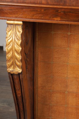 Lot 1497 - A REGENCY ROSEWOOD CONSOLE TABLE