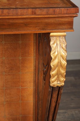 Lot 1497 - A REGENCY ROSEWOOD CONSOLE TABLE