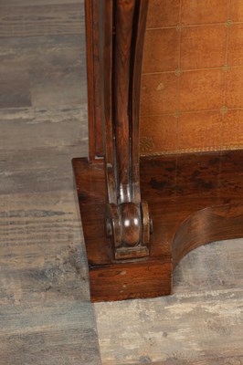 Lot 1497 - A REGENCY ROSEWOOD CONSOLE TABLE