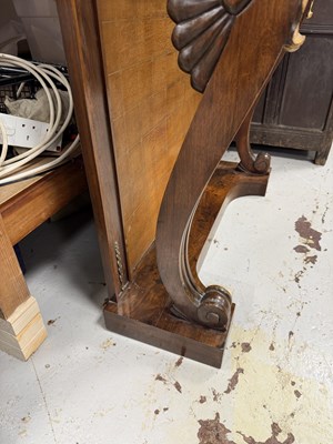 Lot 1497 - A REGENCY ROSEWOOD CONSOLE TABLE