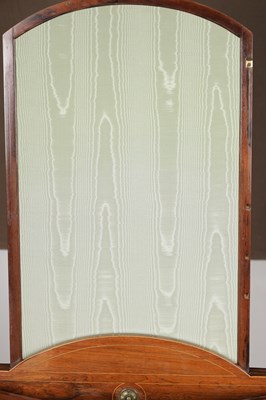 Lot 1531 - A REGENCY WALNUT WRITING DESK WITH GALLERIED BACK