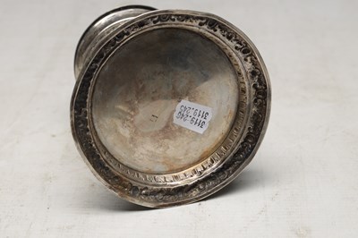 Lot 50 - A CONTINENTAL SILVER LIDDED TANKARD WITH FIGURAL FINIAL