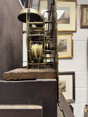 Lot 1259 - JOSEPH FINNEY, LIVERPOOL. A GEORGE III FIGURED MAHOGANY MUSICAL LONGCASE CLOCK
