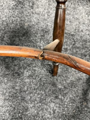 Lot 1502 - TWO YEW WOOD LOW-BACK WINDSOR ARMCHAIRS
