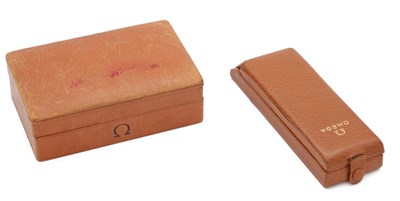 Lot 494 - TWO VINTAGE OMEGA WRIST WATCH BOXES