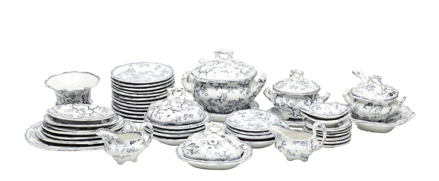 Lot A VICTORIAN HACKWOODS TRANSFER PRINTED EARTHENWARE CHILD'S DINNER SERVICE