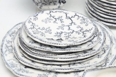 Lot A VICTORIAN HACKWOODS TRANSFER PRINTED EARTHENWARE CHILD'S DINNER SERVICE