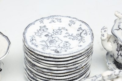 Lot A VICTORIAN HACKWOODS TRANSFER PRINTED EARTHENWARE CHILD'S DINNER SERVICE
