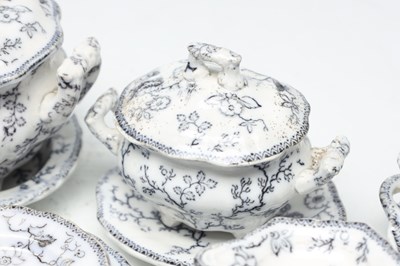 Lot A VICTORIAN HACKWOODS TRANSFER PRINTED EARTHENWARE CHILD'S DINNER SERVICE