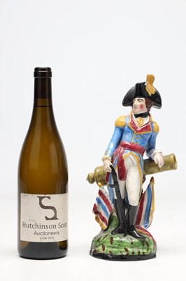 Lot A 19TH CENTURY STAFFORDSHIRE POTTERY FIGURE OF THE DUKE OF WELLINGTON