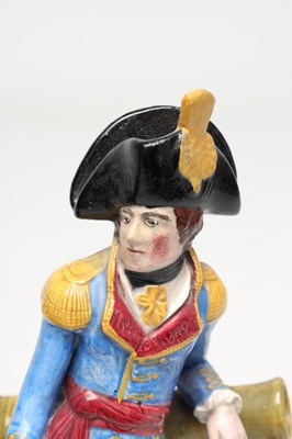 Lot A 19TH CENTURY STAFFORDSHIRE POTTERY FIGURE OF THE DUKE OF WELLINGTON