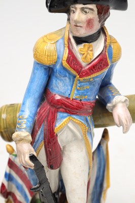 Lot A 19TH CENTURY STAFFORDSHIRE POTTERY FIGURE OF THE DUKE OF WELLINGTON