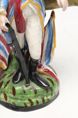 Lot A 19TH CENTURY STAFFORDSHIRE POTTERY FIGURE OF THE DUKE OF WELLINGTON