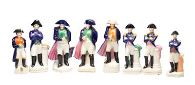 Lot A COLLECTION OF LATE 19TH CENTURY STAFFORDSHIRE FIGURES OF NAPOLEON BONAPARTE