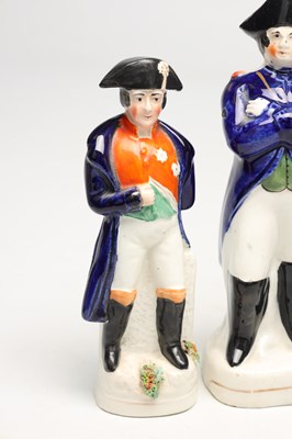 Lot A COLLECTION OF LATE 19TH CENTURY STAFFORDSHIRE FIGURES OF NAPOLEON BONAPARTE