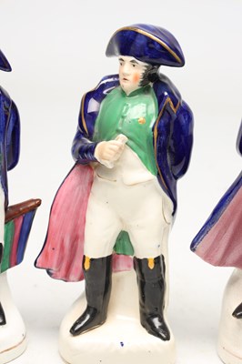 Lot A COLLECTION OF LATE 19TH CENTURY STAFFORDSHIRE FIGURES OF NAPOLEON BONAPARTE