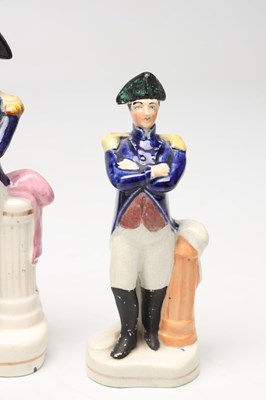 Lot A COLLECTION OF LATE 19TH CENTURY STAFFORDSHIRE FIGURES OF NAPOLEON BONAPARTE