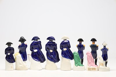 Lot A COLLECTION OF LATE 19TH CENTURY STAFFORDSHIRE FIGURES OF NAPOLEON BONAPARTE