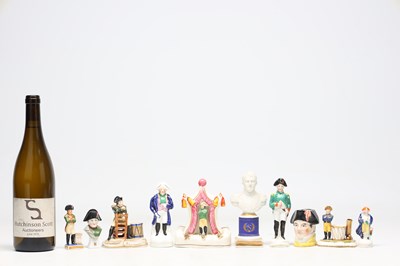 Lot A COLLECTION OF TEN 19TH CENTURY POTTERY FIGURES OF NAPOLEON BONAPARTE
