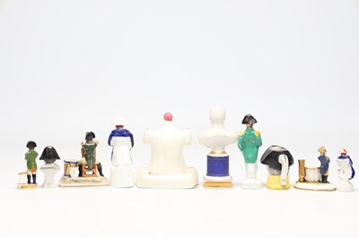 Lot A COLLECTION OF TEN 19TH CENTURY POTTERY FIGURES OF NAPOLEON BONAPARTE