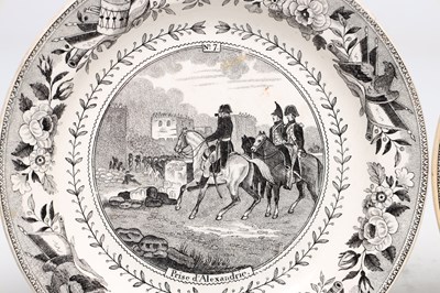 Lot A COLLECTION OF FOUR MID 19TH CENTURY FRENCH LOUIS LEBEUF MONTEREAU EARTHENWARE PLATES