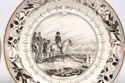 Lot A COLLECTION OF FOUR MID 19TH CENTURY FRENCH LOUIS LEBEUF MONTEREAU EARTHENWARE PLATES