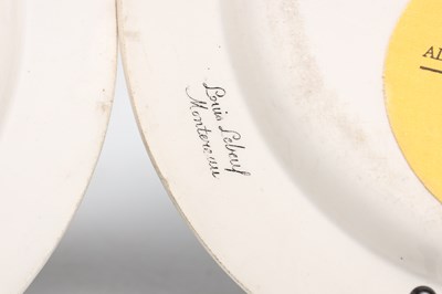 Lot A COLLECTION OF FOUR MID 19TH CENTURY FRENCH LOUIS LEBEUF MONTEREAU EARTHENWARE PLATES