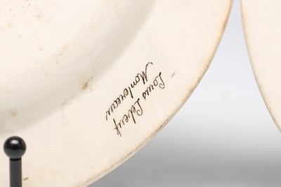 Lot A COLLECTION OF FOUR MID 19TH CENTURY FRENCH LOUIS LEBEUF MONTEREAU EARTHENWARE PLATES