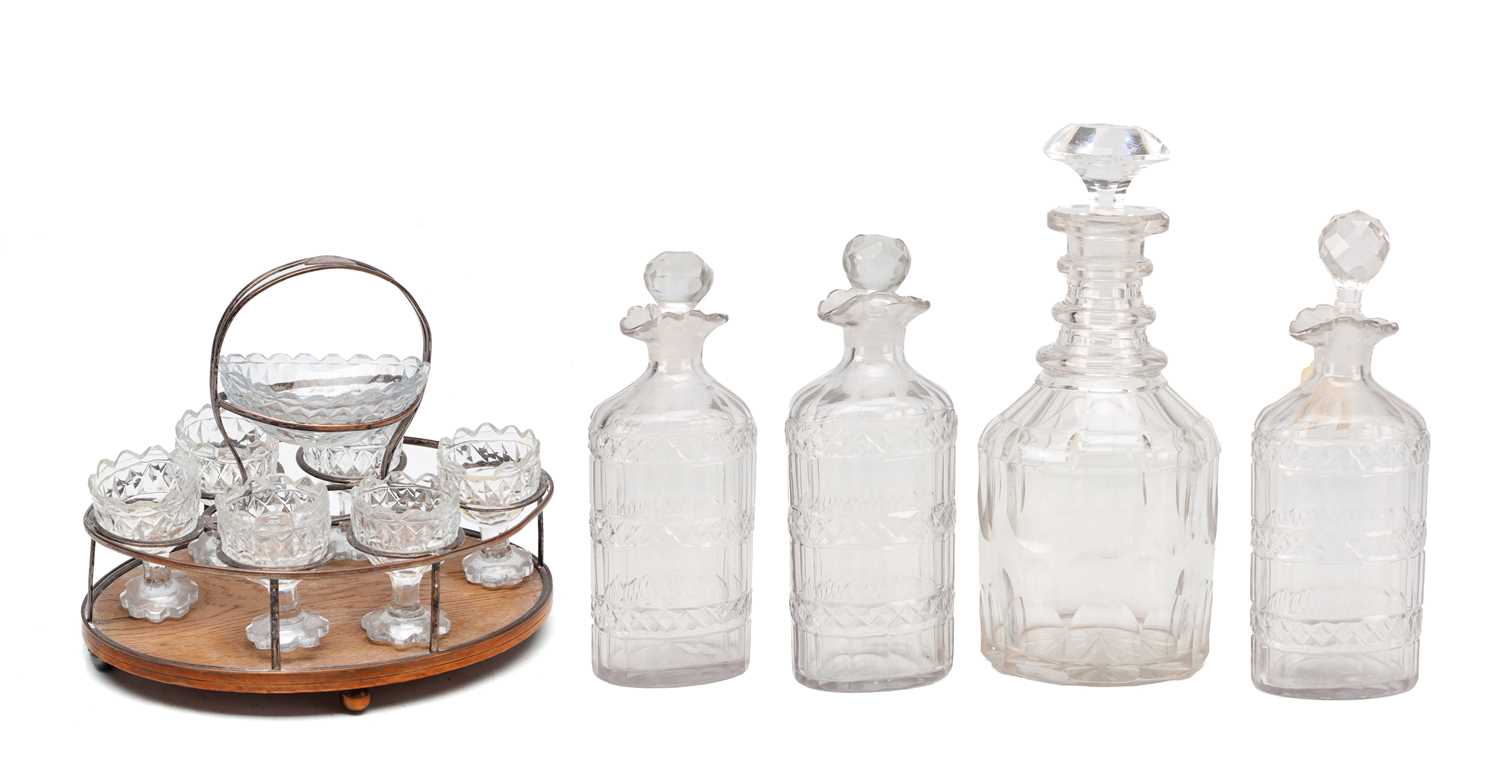 Lot A COLLECTION OF EARLY 19TH CENTURY CUT GLASS PIECES