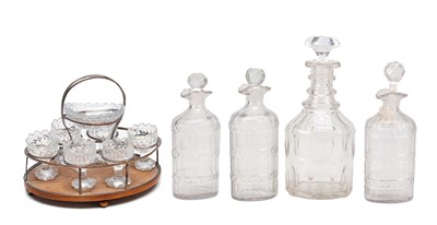 Lot A COLLECTION OF EARLY 19TH CENTURY CUT GLASS PIECES