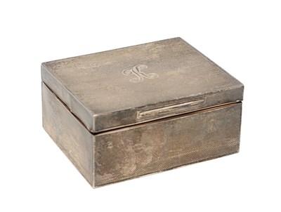Lot ASPREY AN ENGLISH SILVER ENGINE-TURNED BOX