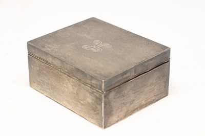 Lot ASPREY AN ENGLISH SILVER ENGINE-TURNED BOX