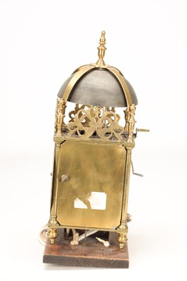 Lot 93 - JOSEPH WINDMILLS, LONDON. A WILLIAM AND MARY STRIKING LANTERN CLOCK