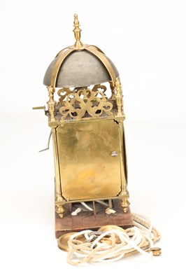 Lot 93 - JOSEPH WINDMILLS, LONDON. A WILLIAM AND MARY STRIKING LANTERN CLOCK