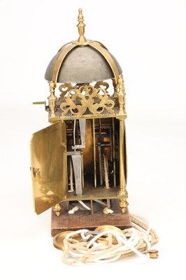 Lot 93 - JOSEPH WINDMILLS, LONDON. A WILLIAM AND MARY STRIKING LANTERN CLOCK