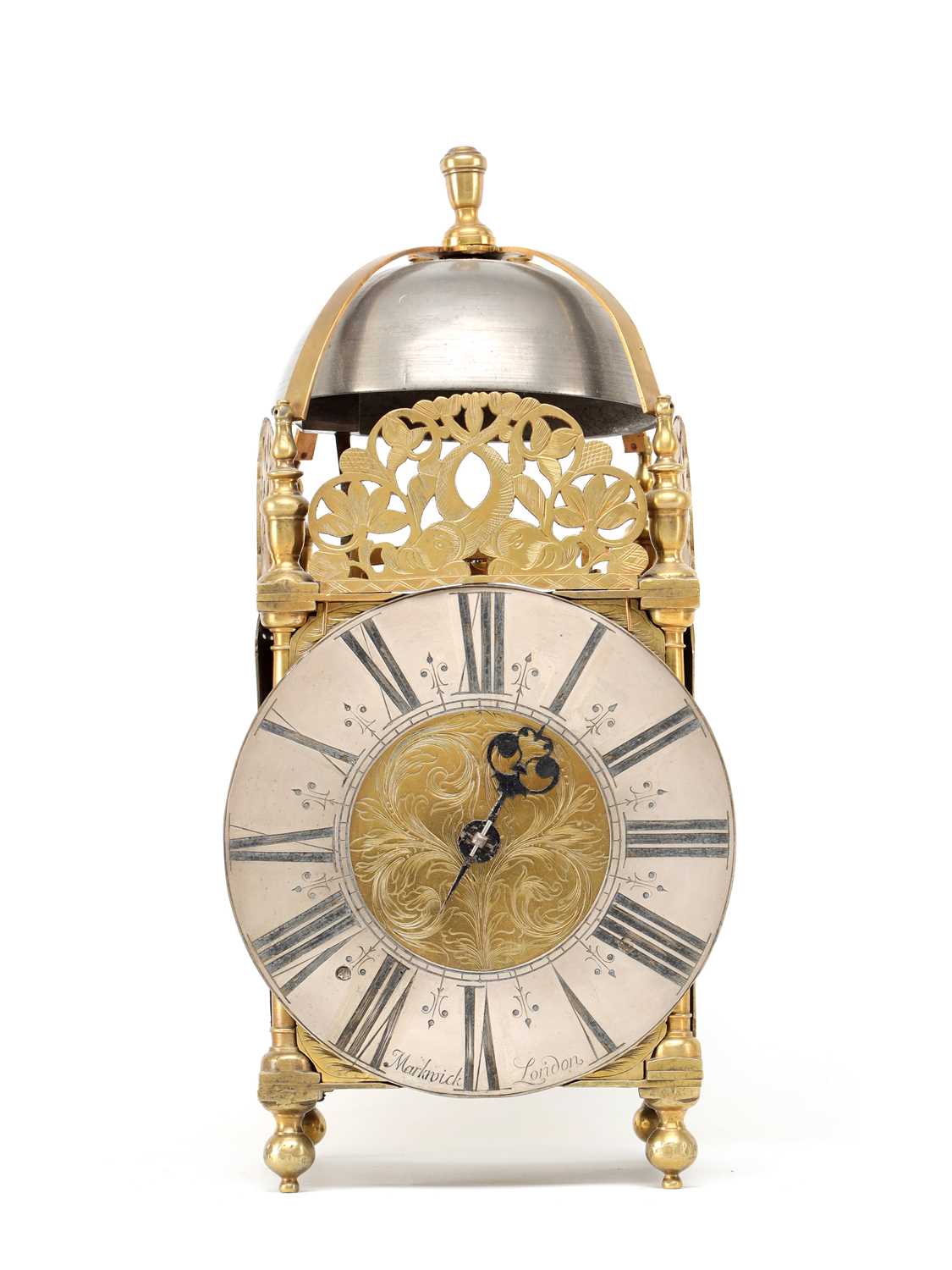 Lot MARKWICK, LONDON. A WILLIAM AND MARY STRIKING VERGE LANTERN CLOCK