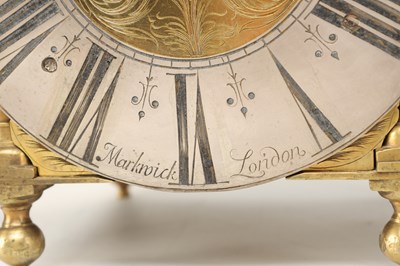 Lot MARKWICK, LONDON. A WILLIAM AND MARY STRIKING VERGE LANTERN CLOCK