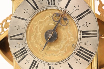Lot JAMES DRURY, LONDON. A LATE 17TH CENTURY VERGE WINGED LANTERN CLOCK