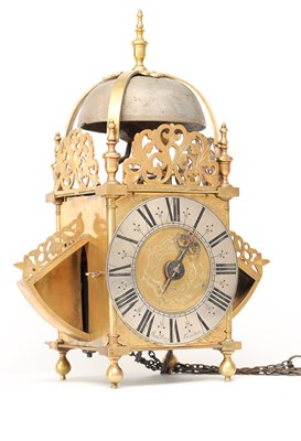 Lot JAMES DRURY, LONDON. A LATE 17TH CENTURY VERGE WINGED LANTERN CLOCK